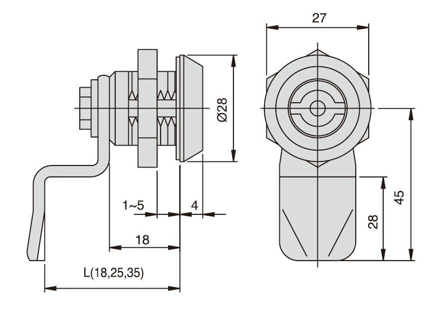 cam lock parts diagram