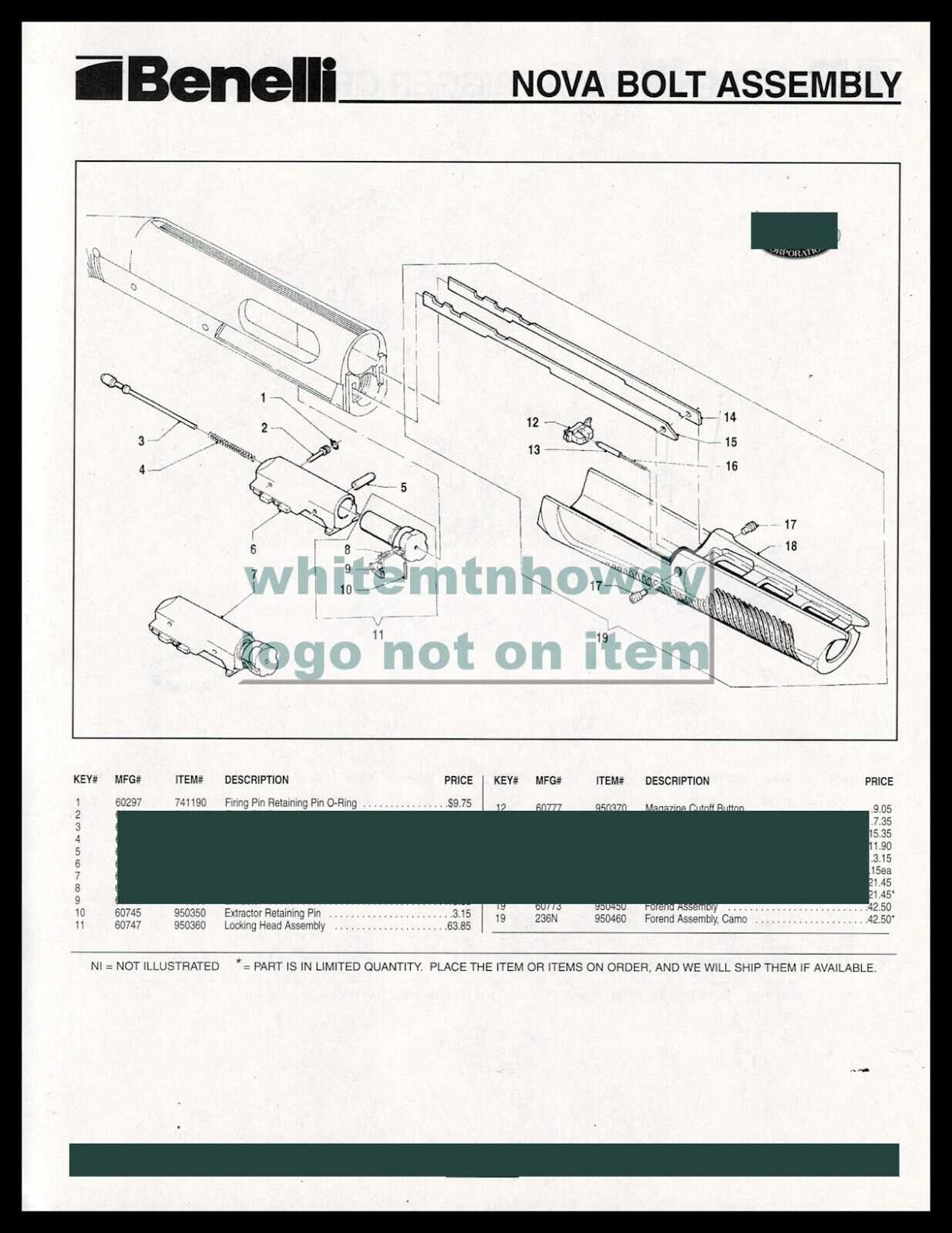 benelli m4 parts diagram