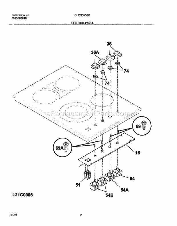 frigidaire electric stove parts diagram