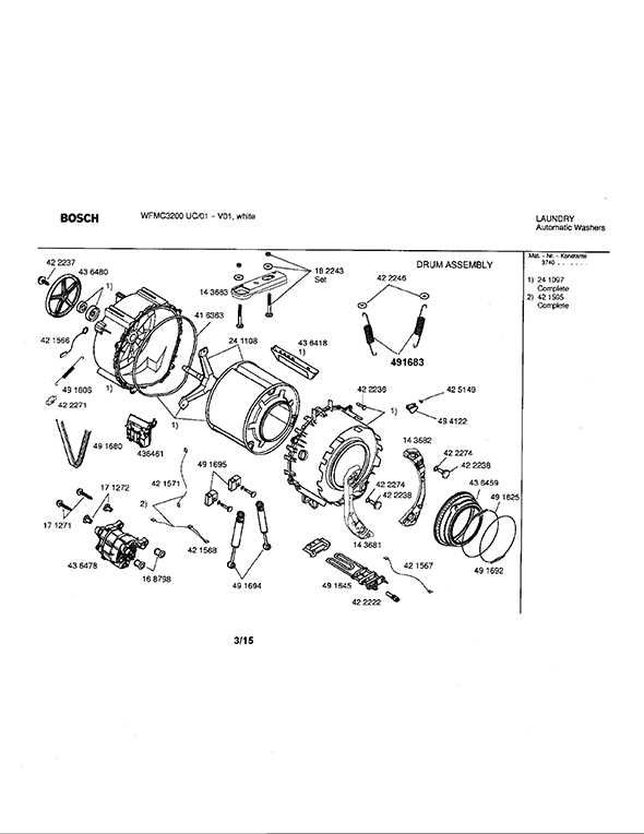 bosch nexxt 300 series washer parts diagram