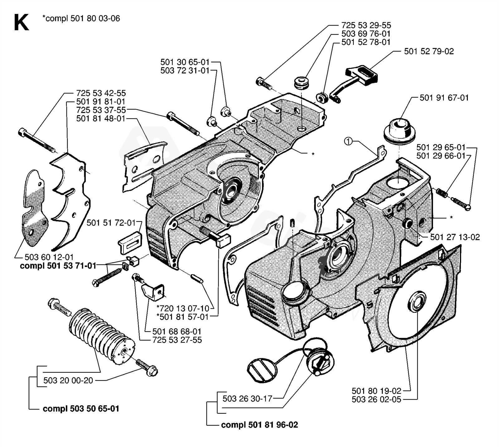 husqvarna 455 rancher chainsaw parts diagram