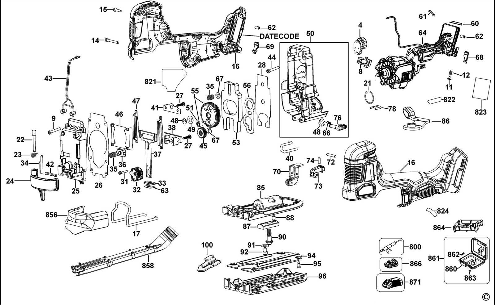 dewalt dcd996 parts diagram