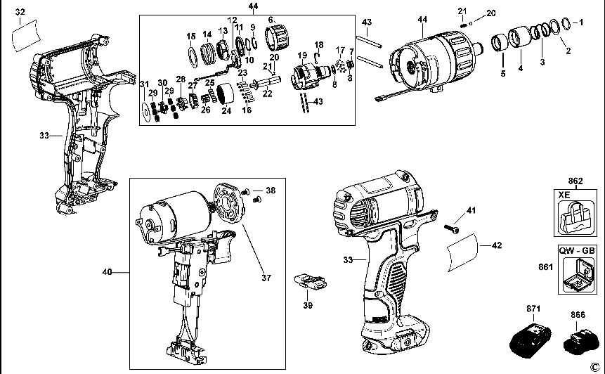 dewalt impact parts diagram