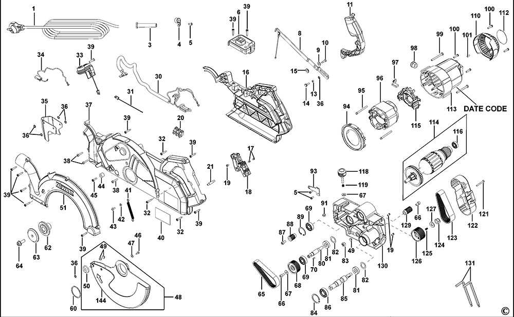 milwaukee miter saw parts diagram