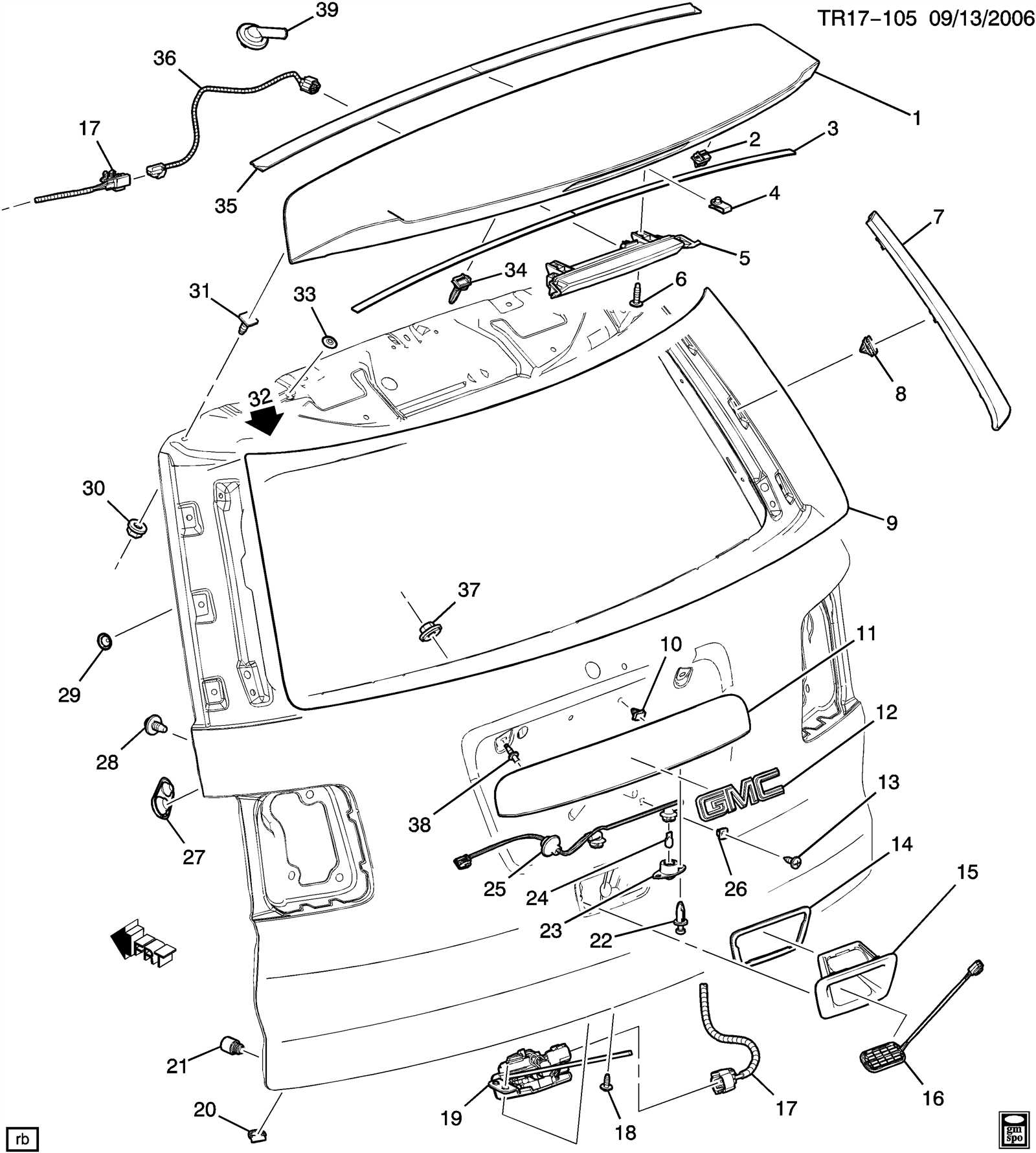 gmc acadia parts diagram