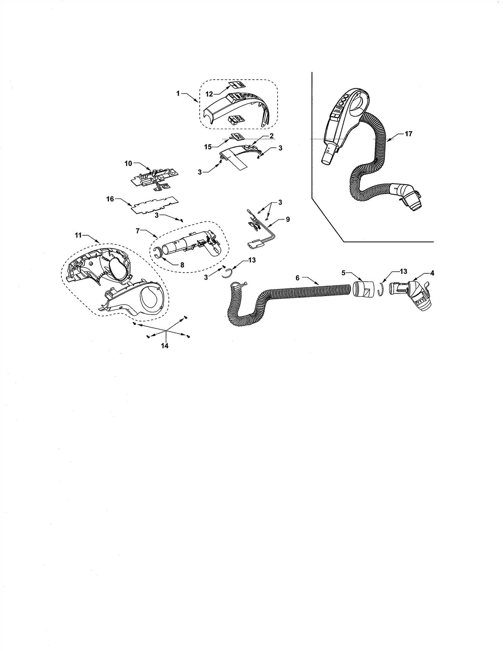 kenmore intuition vacuum parts diagram