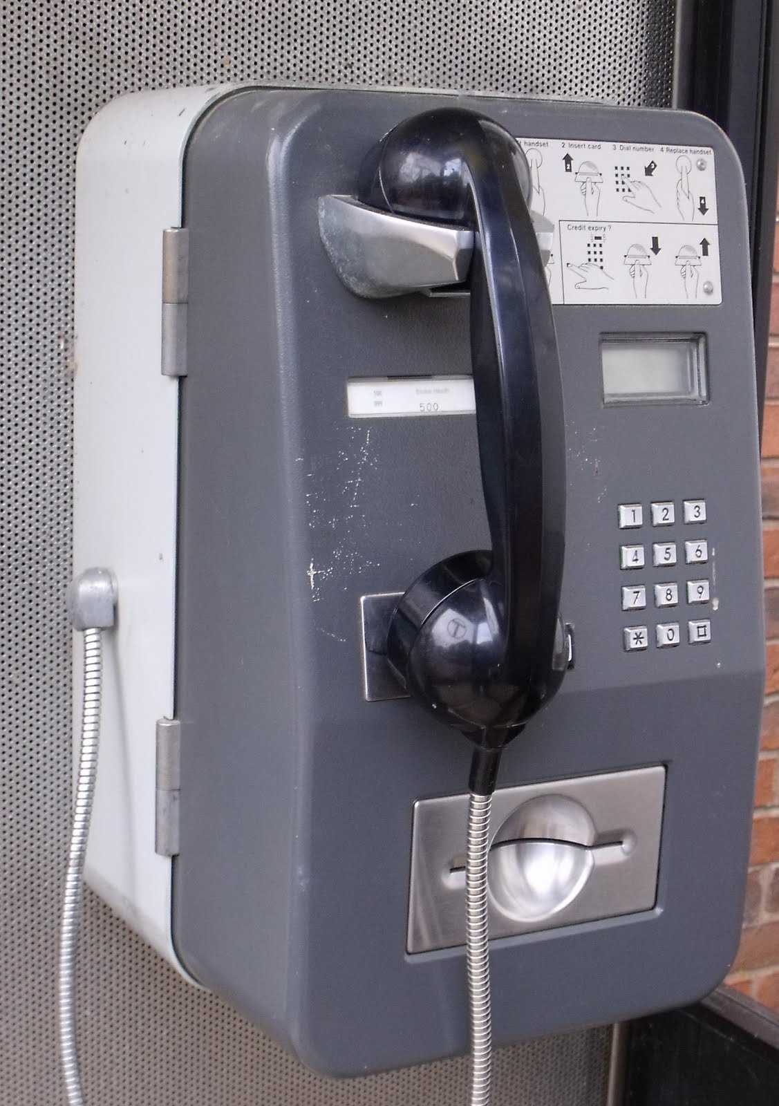 parts of a payphone diagram