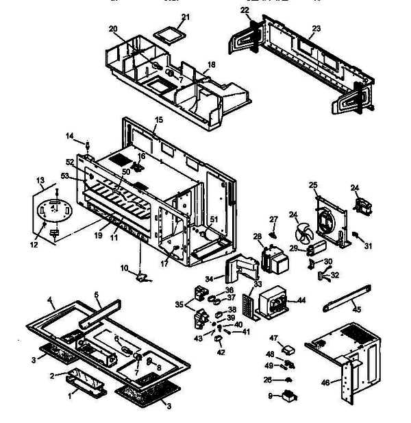 frigidaire gallery microwave parts diagram