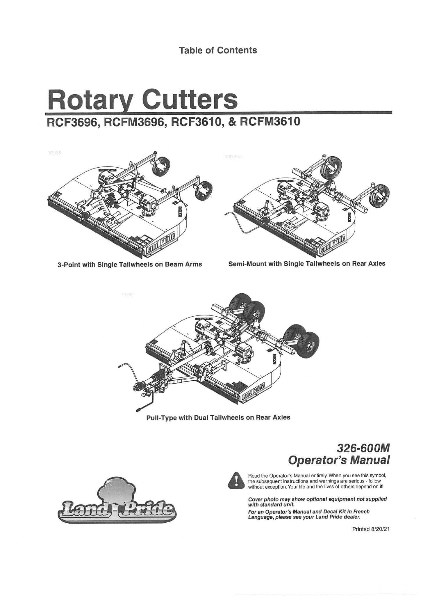 land pride finish mower parts diagram