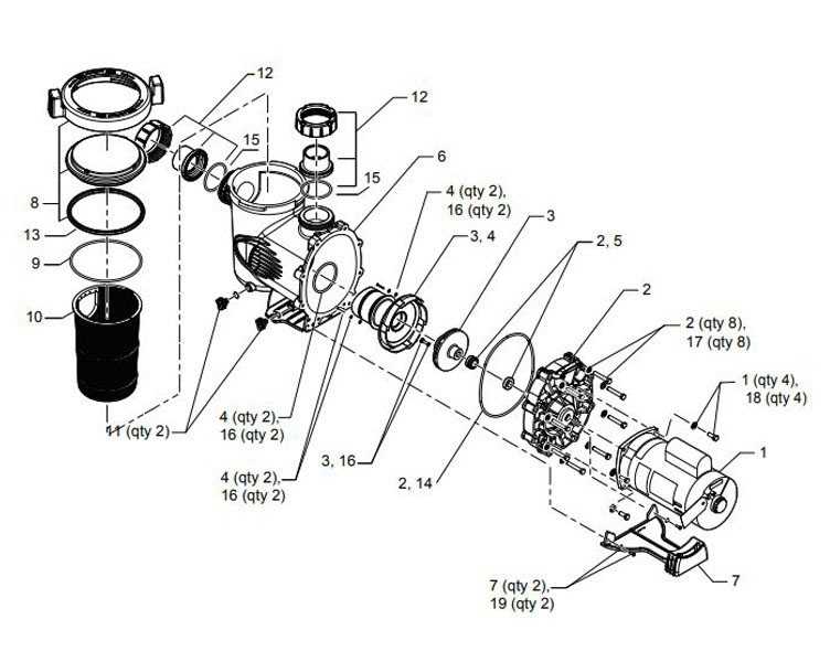 century pool pump motor parts diagram