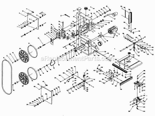 craftsman 12 inch band saw parts diagram