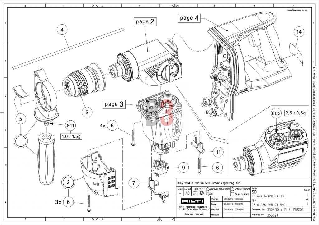 hilti te 24 parts diagram