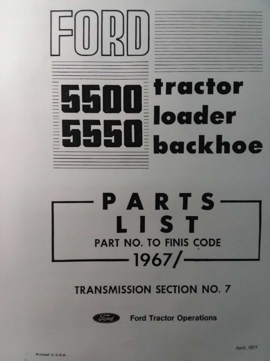 ford 555 backhoe transmission parts diagram