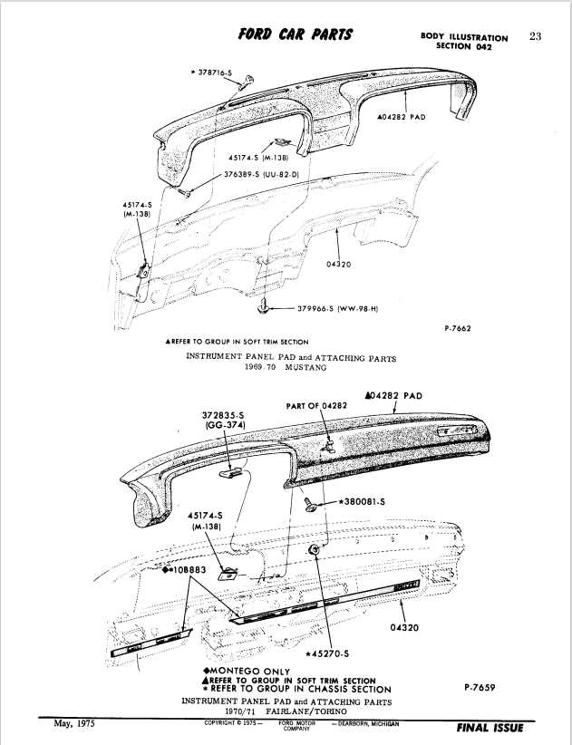 mustang body parts diagram