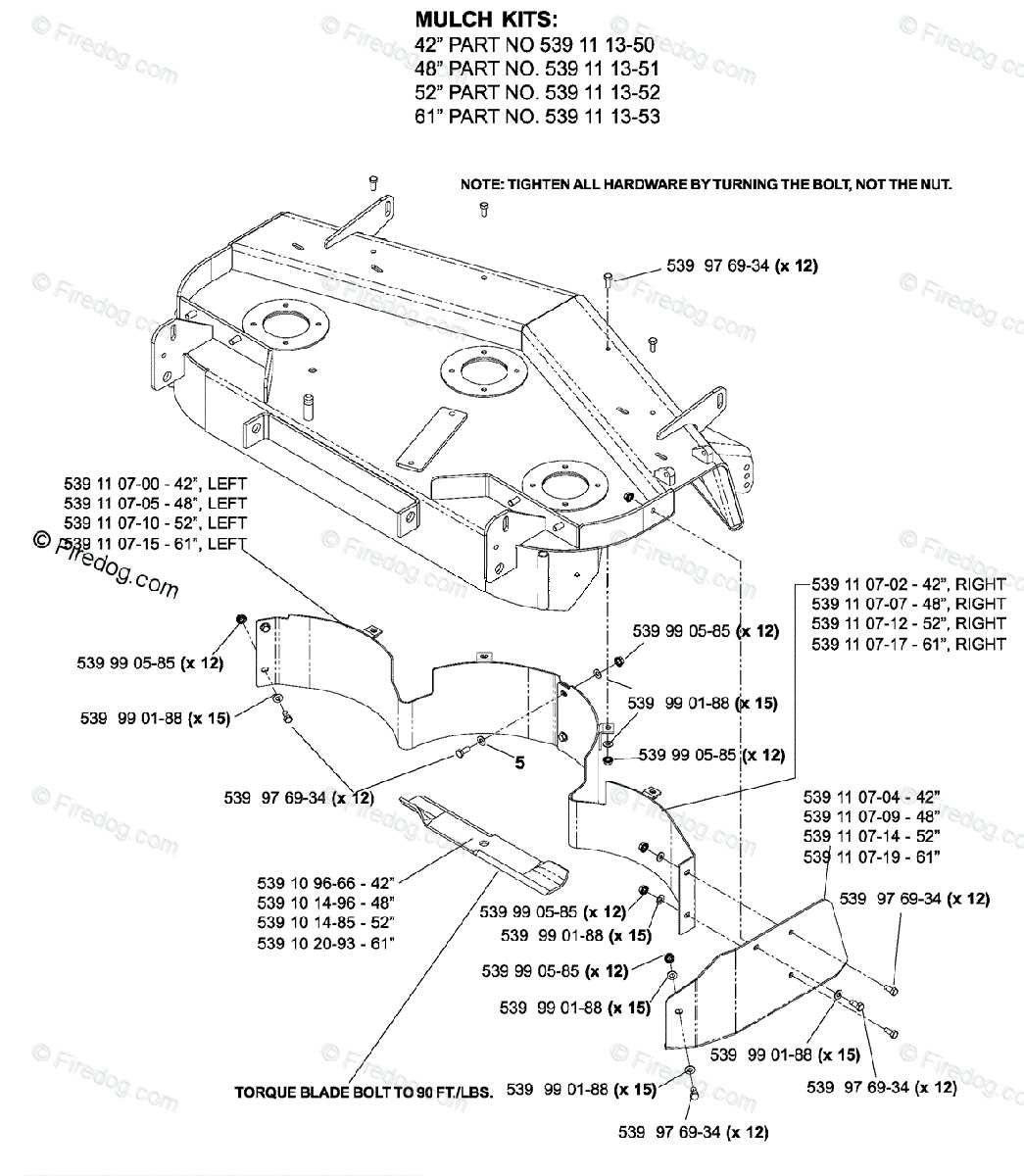 husqvarna 48 inch mower deck parts diagram