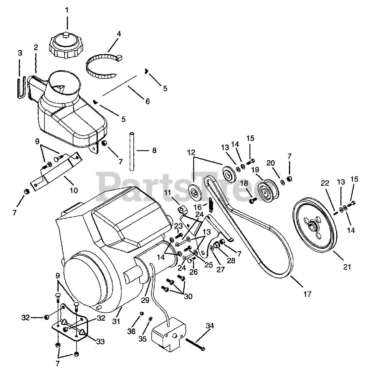 model ariens snowblower parts diagram