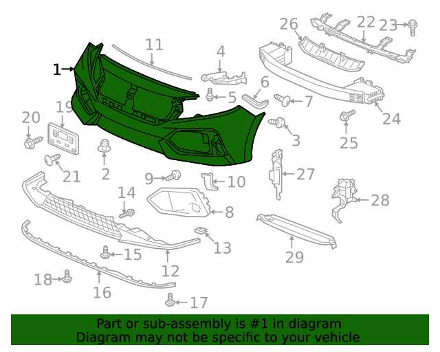 honda civic front end parts diagram