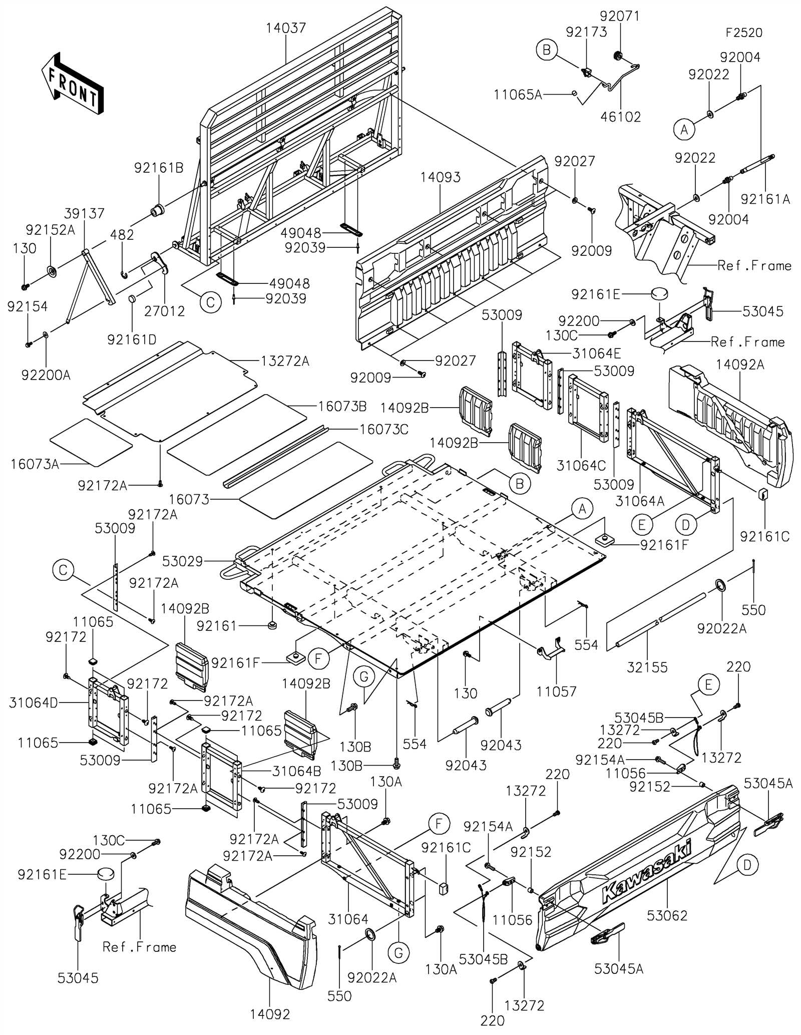 kawasaki mule pro fxt parts diagram