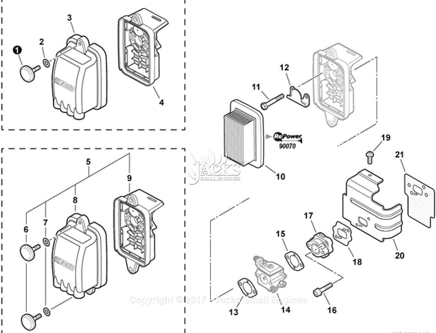 echo blower parts diagram