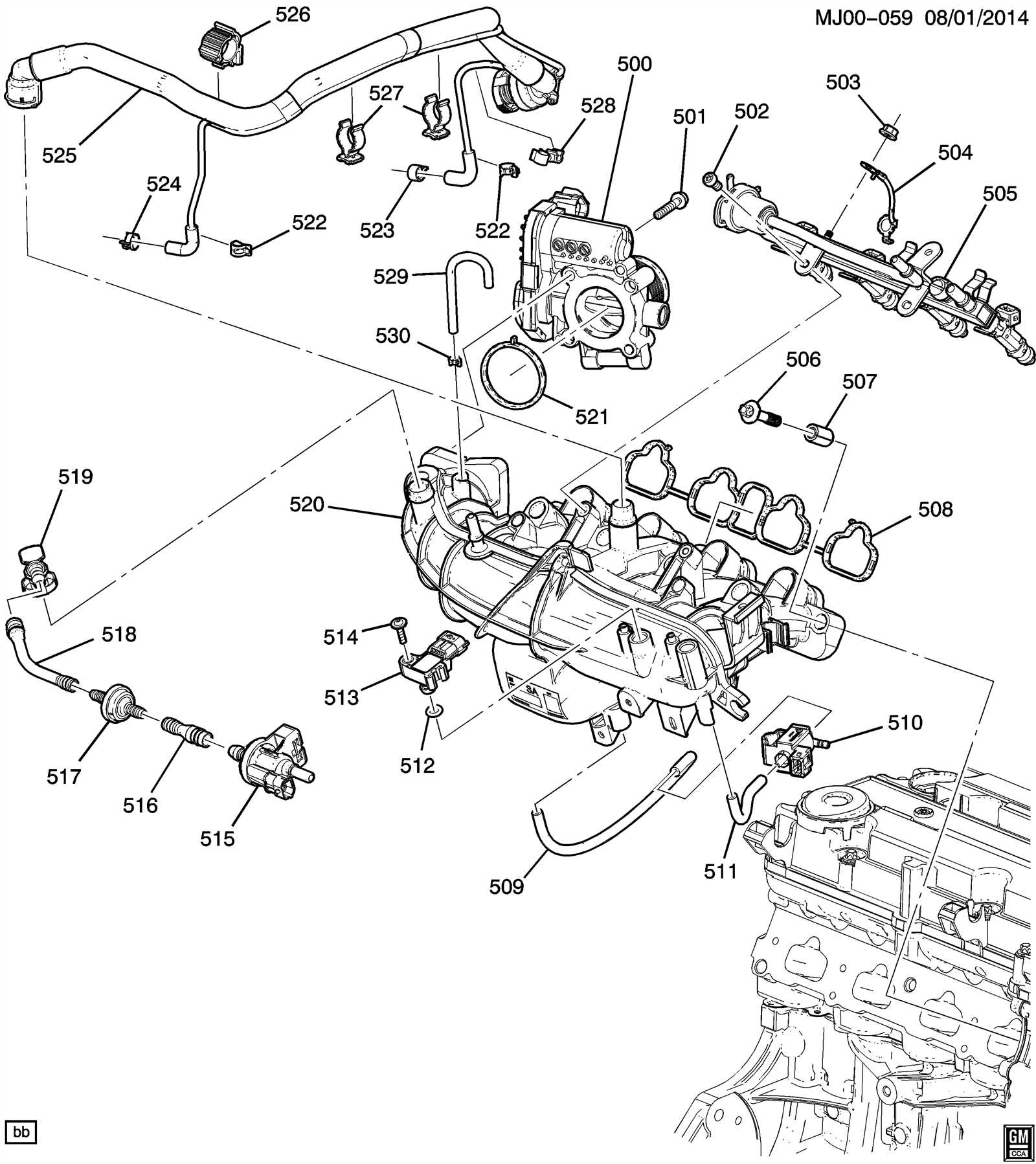 chevy cruze engine parts diagram