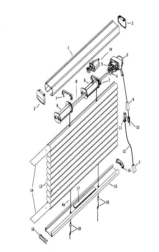 horizontal blinds parts diagram