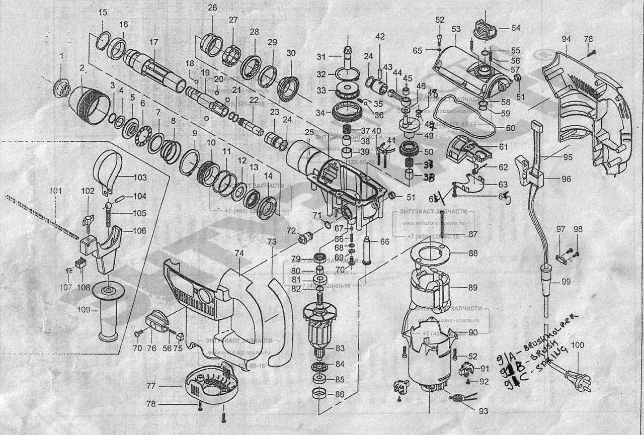 hilti te 52 parts diagram