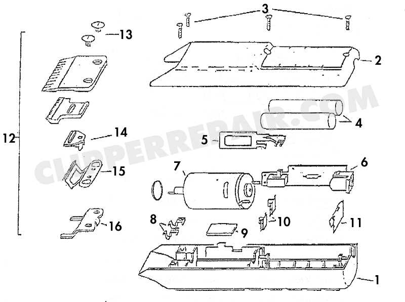 assembly wahl clipper parts diagram