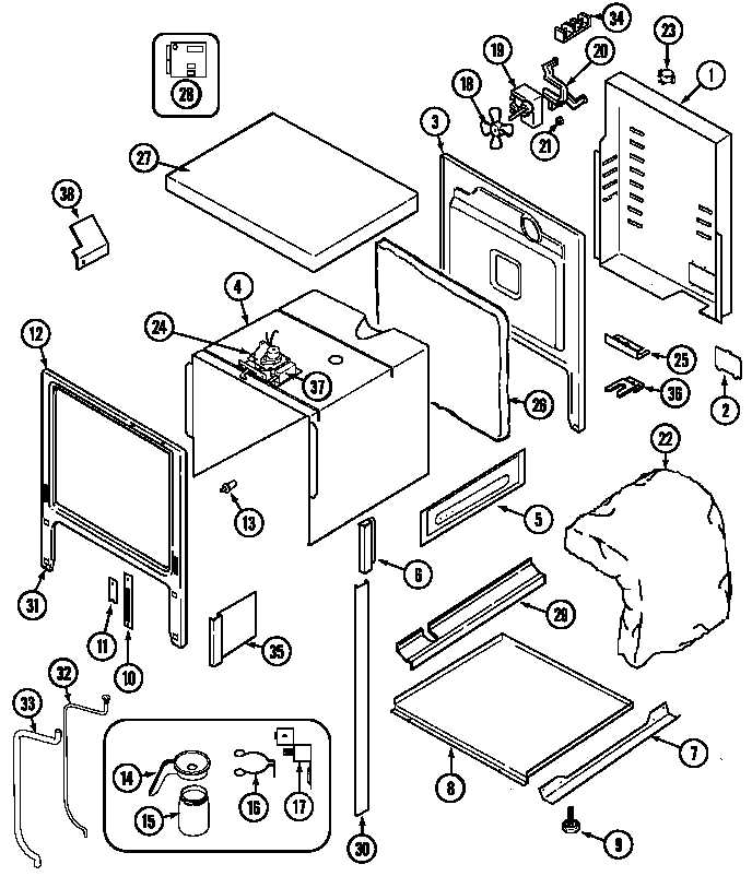 kenmore range parts diagram