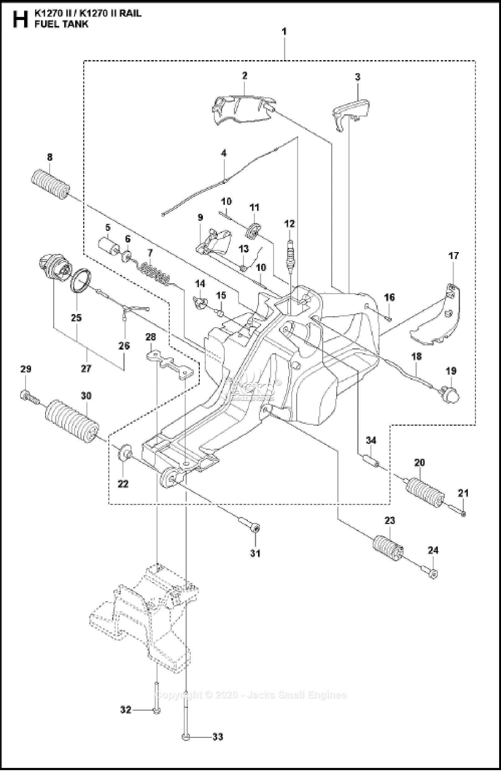 husqvarna k1270 parts diagram