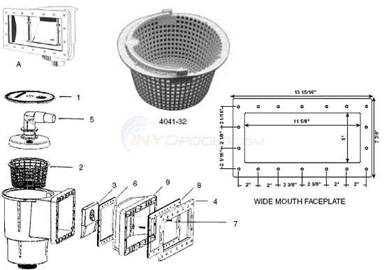 hayward pool skimmer parts diagram