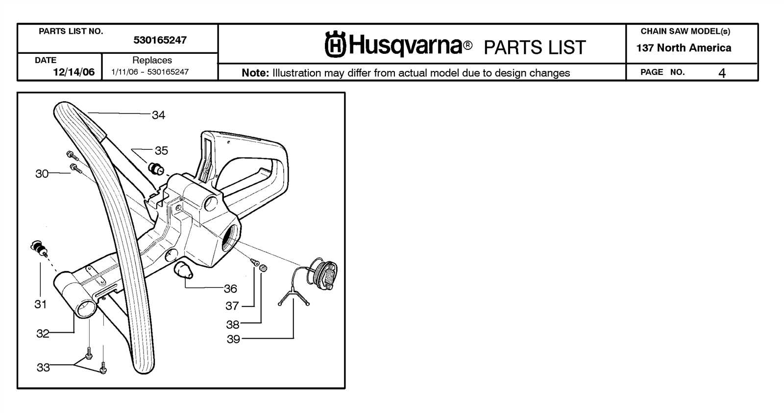 husqvarna 141 chainsaw parts diagram