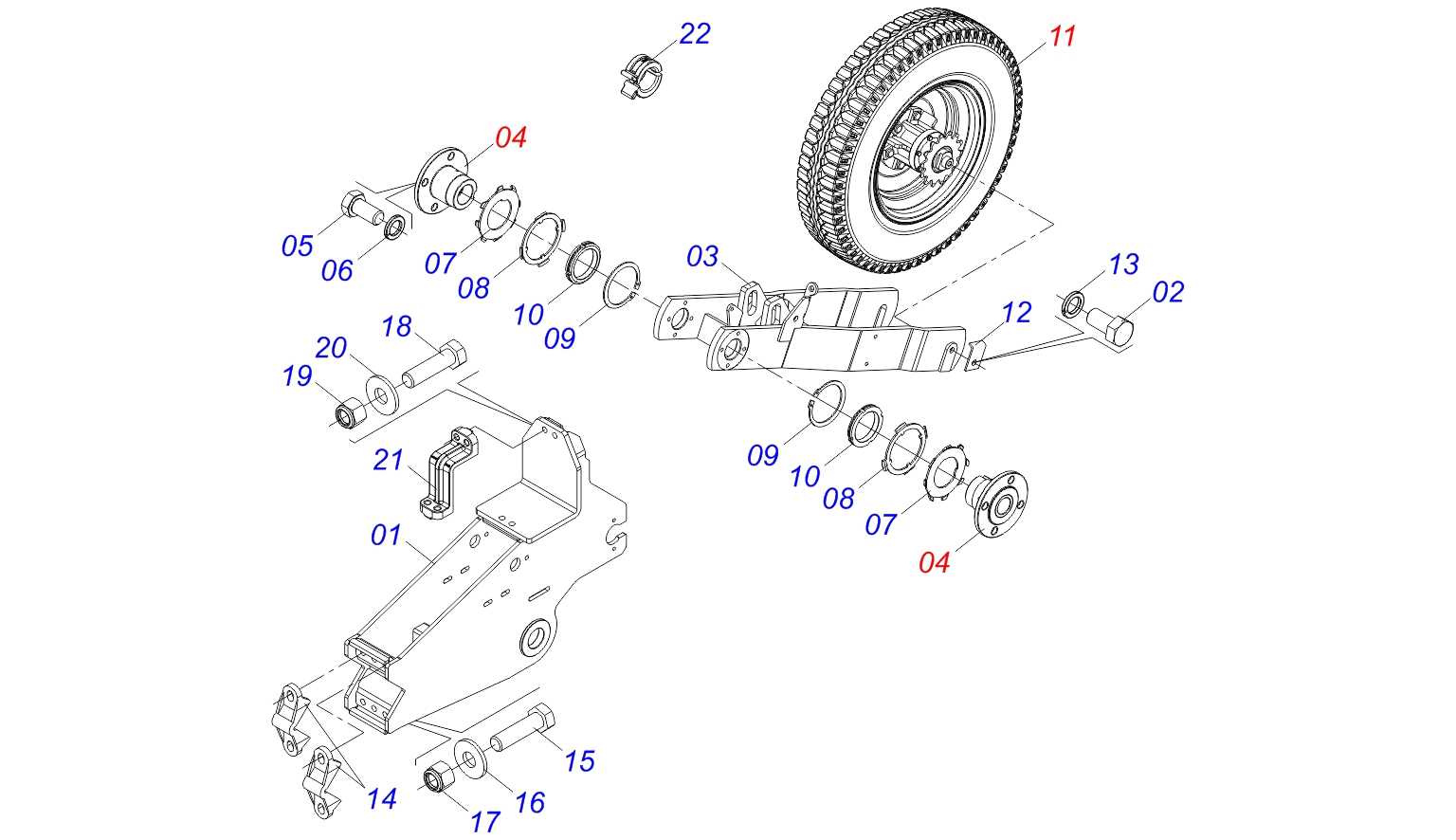 bluebird sod cutter parts diagram