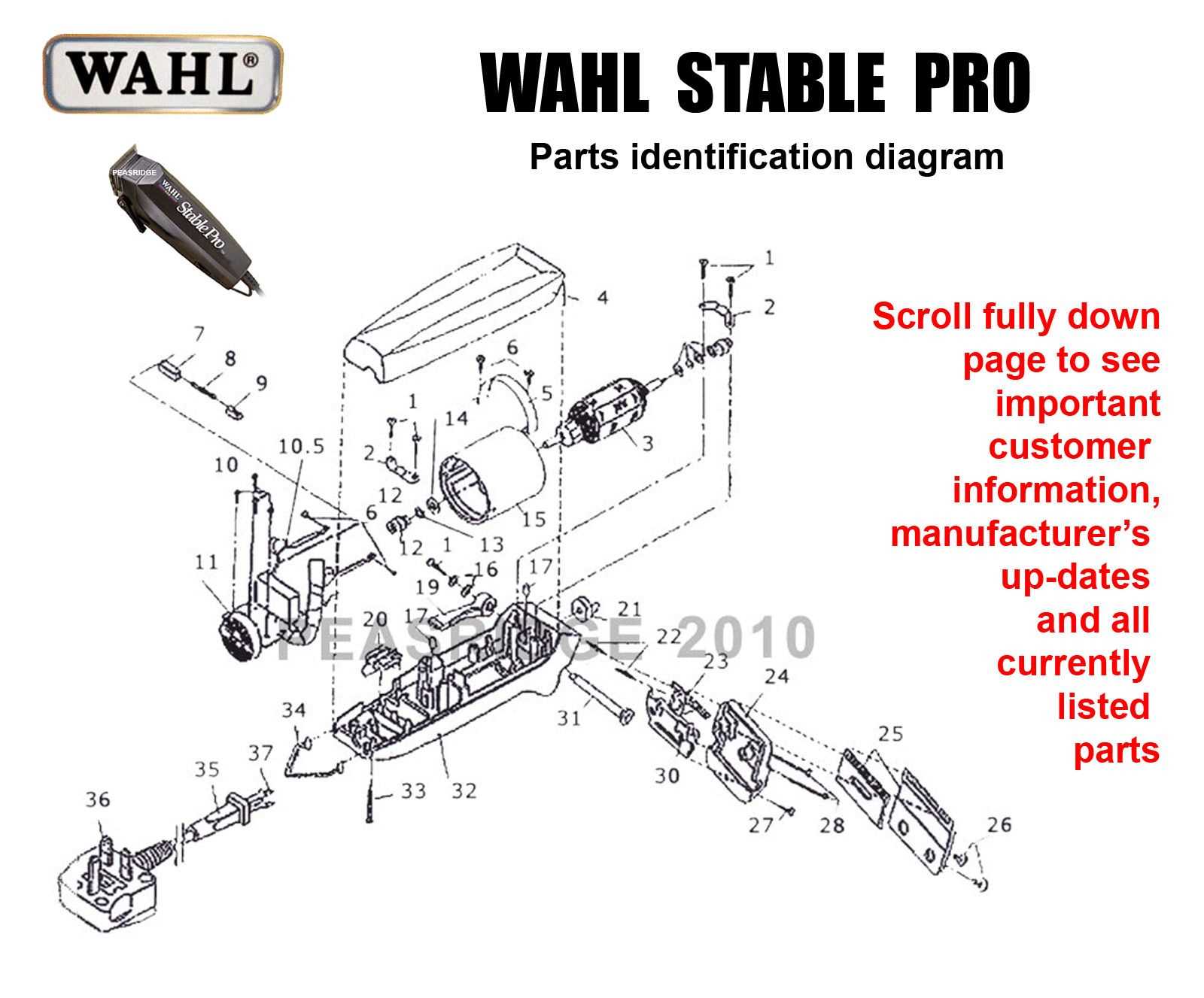 oster fast feed parts diagram