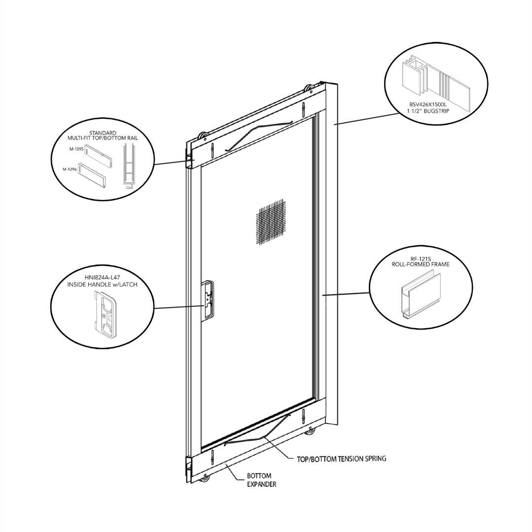 french door parts diagram