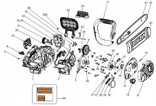 dewalt 20v chainsaw parts diagram