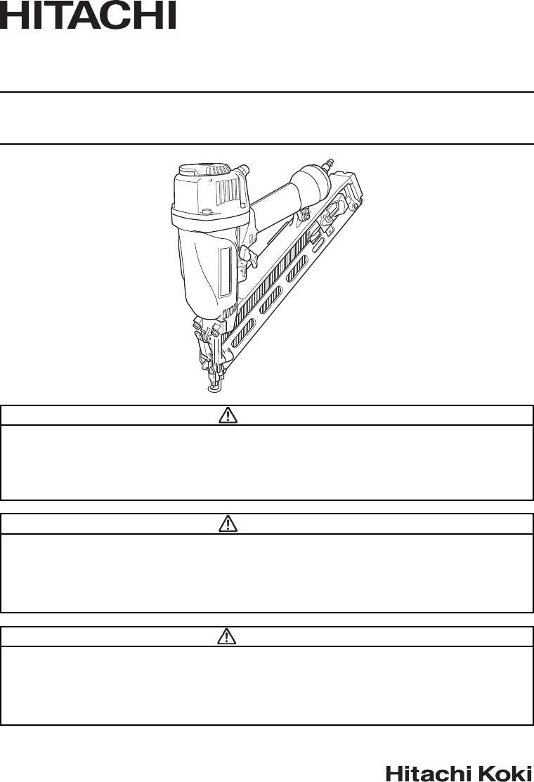 hitachi nail gun parts diagram