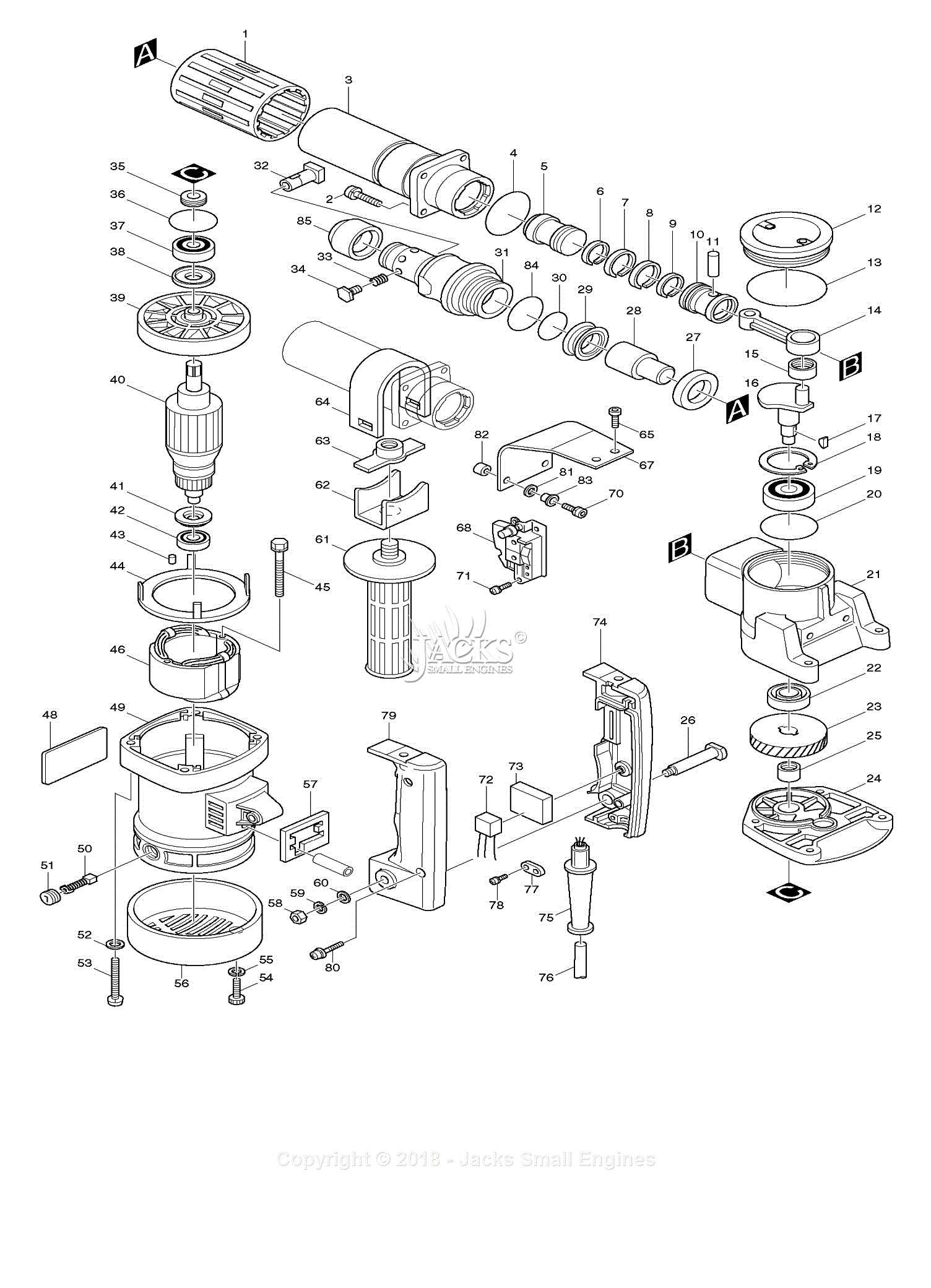 makita 9005b parts diagram