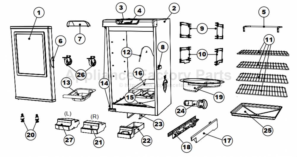 masterbuilt electric smoker parts diagram