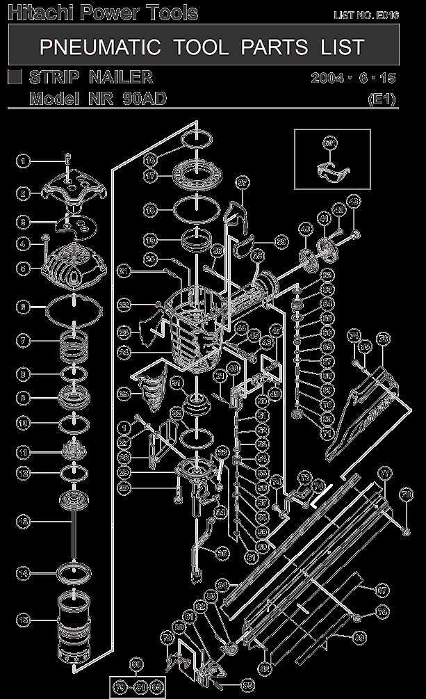 nail gun parts diagram