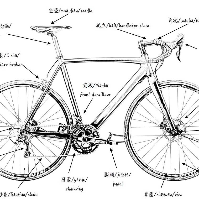 bike pedal parts diagram