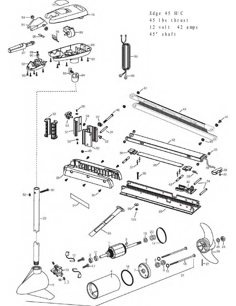 minn kota edge 45 parts diagram