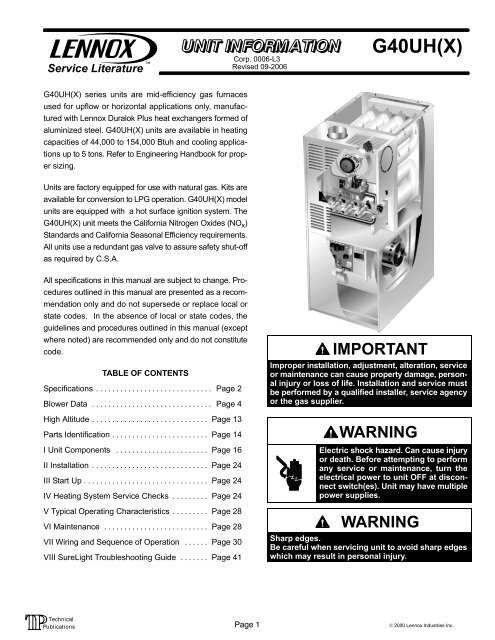 lennox furnace parts diagram