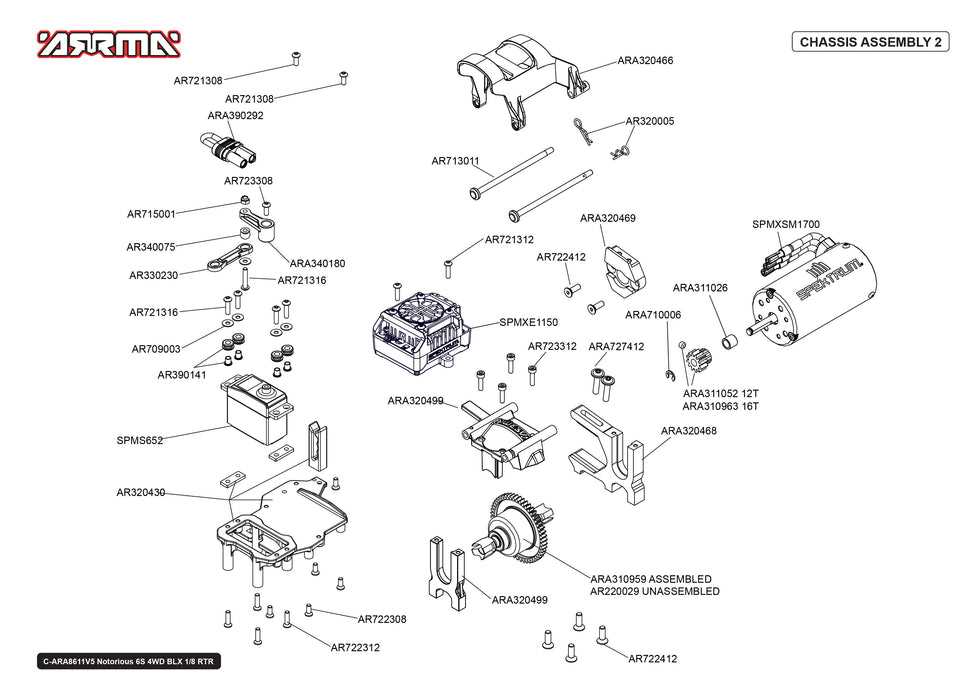 arrma mojave parts diagram