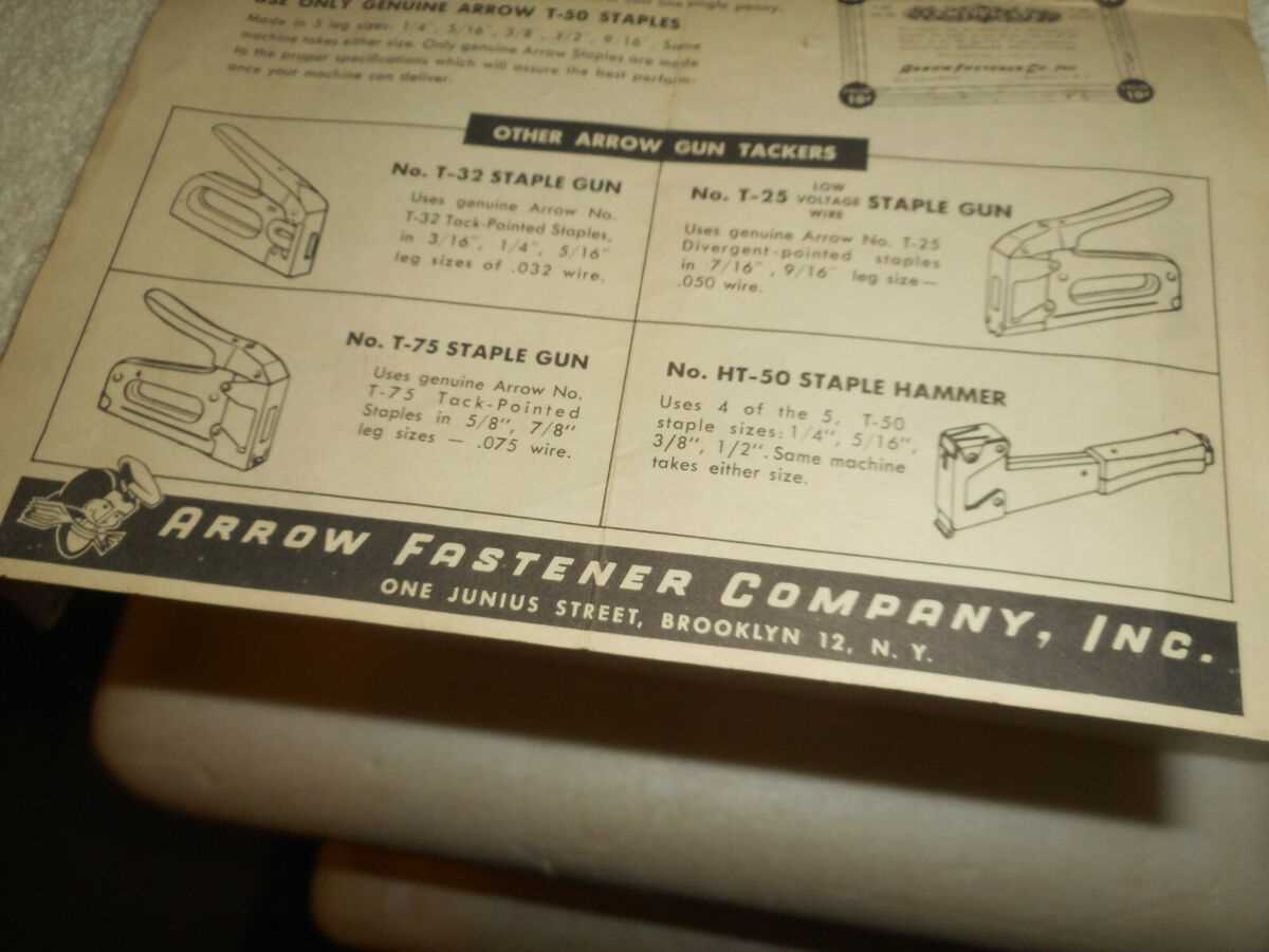 arrow ht50p stapler parts diagram