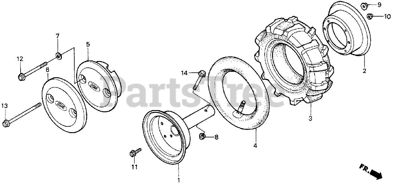 honda tiller parts diagram