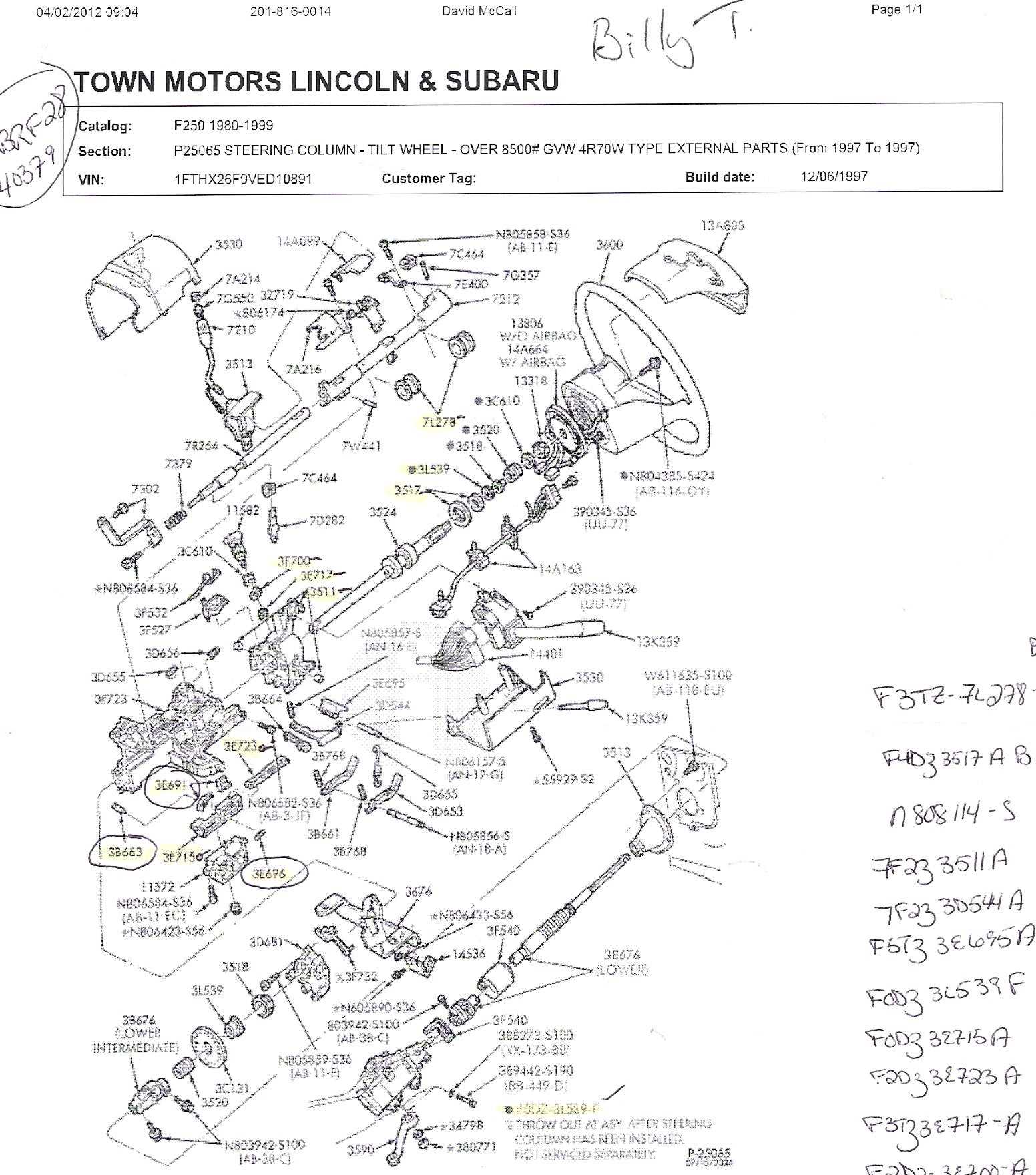 f250 front end parts diagram