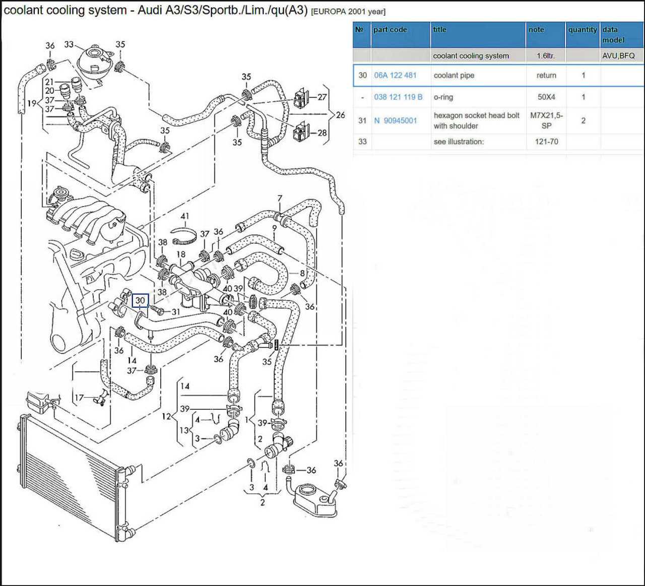 audi a3 engine parts diagram