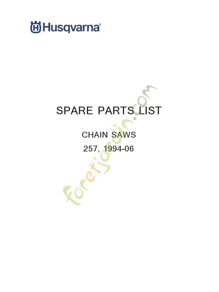 husqvarna 257 parts diagram