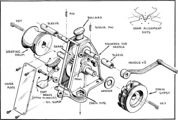 boat winch parts diagram