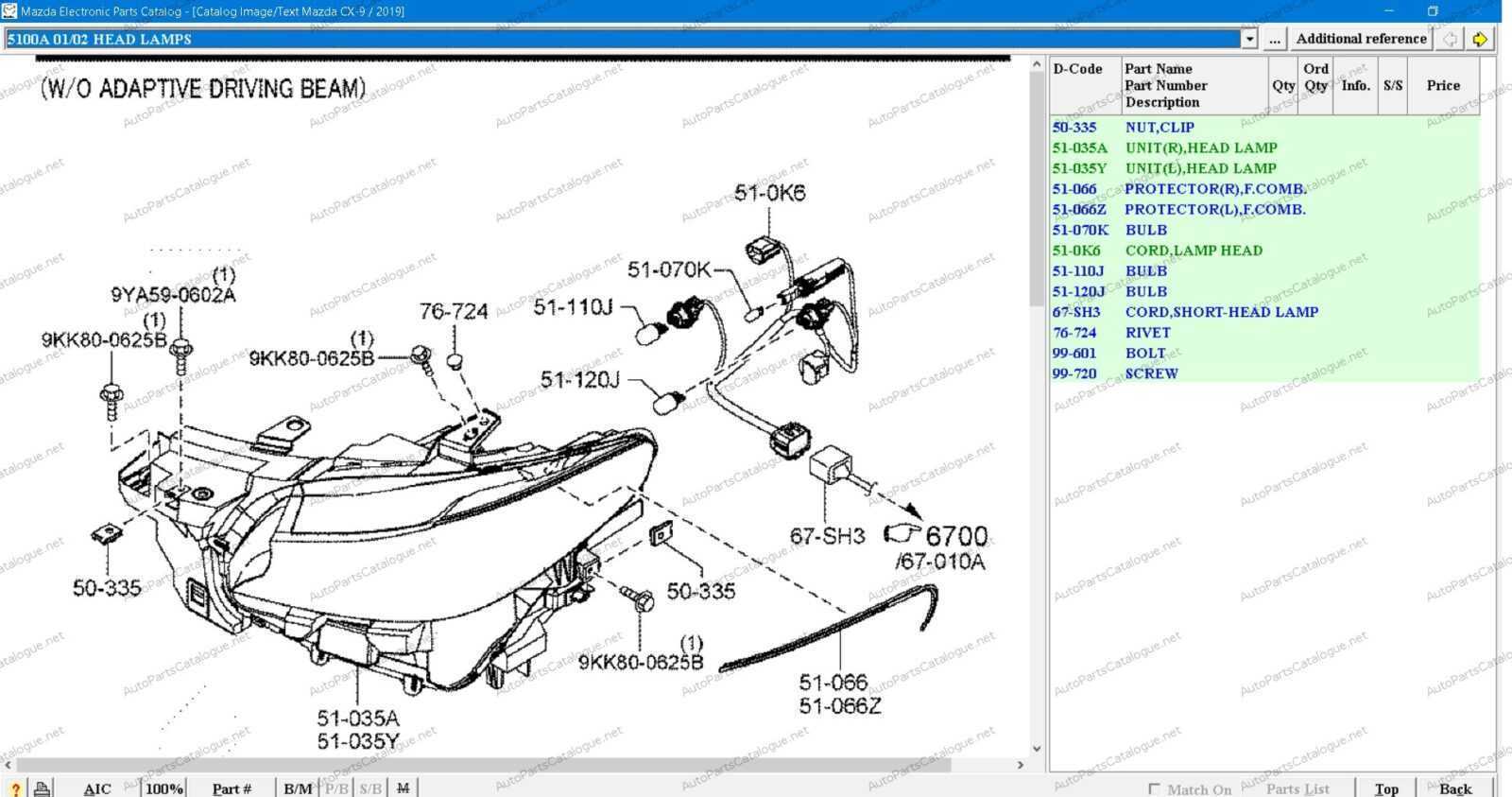 mazda parts diagram